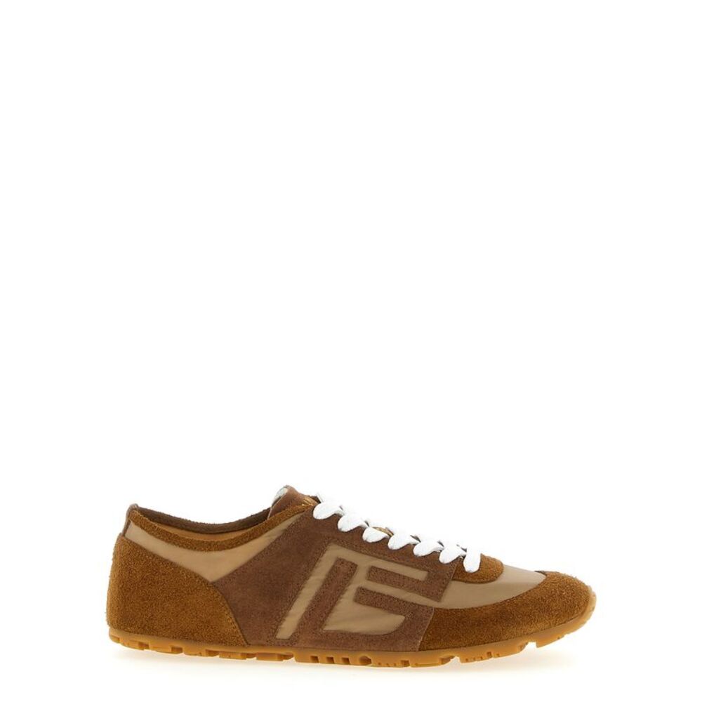 Balmain Brown Calfskin Women's Sneakers